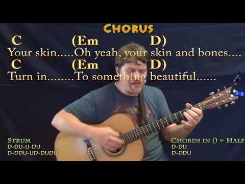 Yellow (Coldplay) Strum Guitar Cover Lesson in G with Chords/Lyrics
