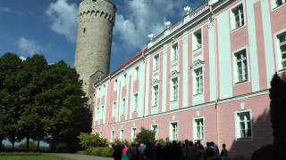 Outside Toompea Castle in Tallinn, Estonia