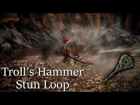 Trolling Malenia with the Troll's Hammer (permanent stun lock strat - Phase 1)