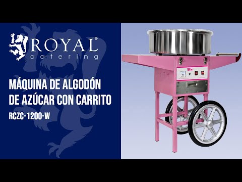 vídeo - Máquina de algodón de azúcar con carrito - 52 cm