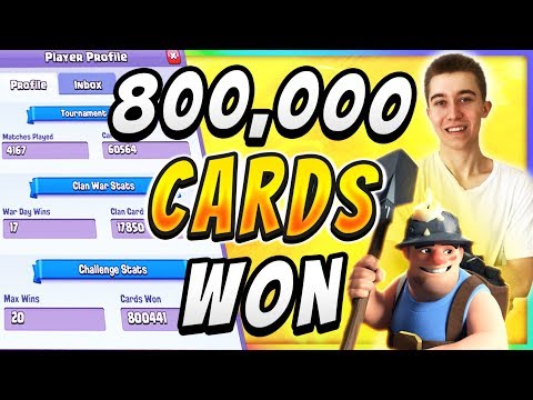 800,000 CARDS WON! Miner Poison 12 Win Deck — Clash Royale