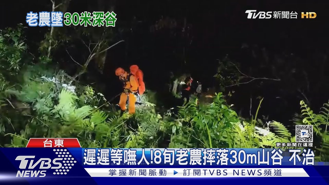 遲遲等嘸人! 8旬老農摔落30m山谷不治