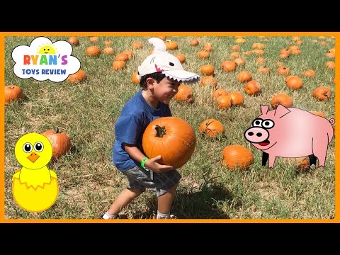 Kids Trip to the Farm with Halloween Pumpkin Patch! Video