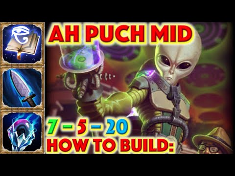 SMITE HOW TO BUILD Ah Puch - Ah Puch Mid+ How To + Guide (Season 7 Conquest) Galactic Invader #Smite