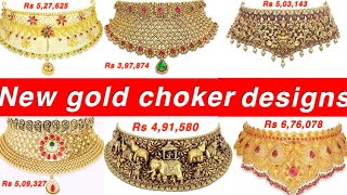 New gold choker design //Jewellery by Candere // Gold choker collection // Fabulous store