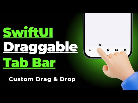 SwiftUI Draggable Tab bar - Custom Drag & Drop - Xcode 16