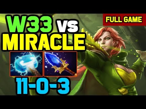 OMG! Miracle totally outplayed and destroyed by w33 Signature Windranger in Solo Ranked