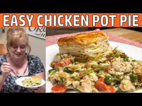 CHICKEN POT PIE CASSEROLE WITH EASY BISCUIT CRUST COOK...