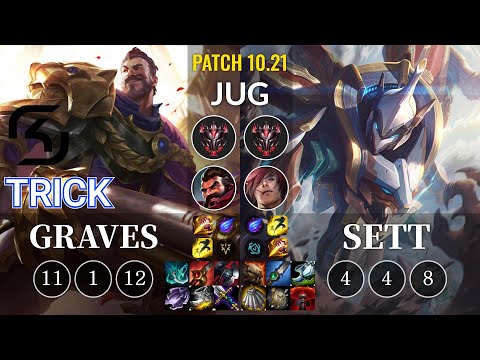 SK Trick Graves vs Sett Jungle - KR Patch 10.21