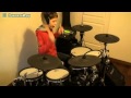 Парнишка играет на барабанах Smells Like Teen Spirit 