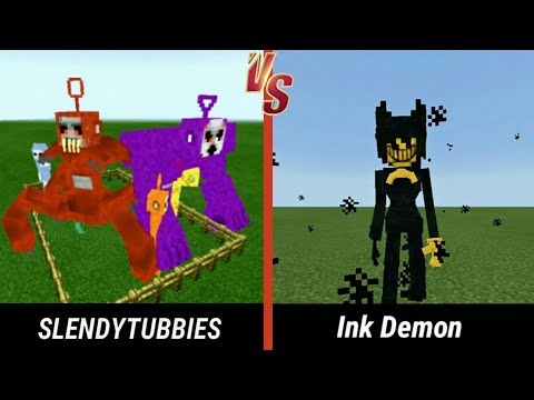 Dave - Bendy The Ink Demon vs. Slendytubbies | Minecraft (INTENSE BATTLE!)