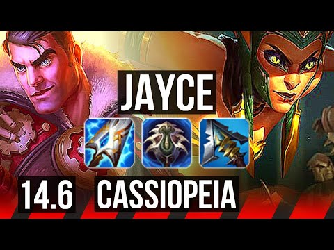 JAYCE vs CASSIOPEIA (TOP) | 7 solo kills, 300+ games, Dominating | JP Master | 14.6