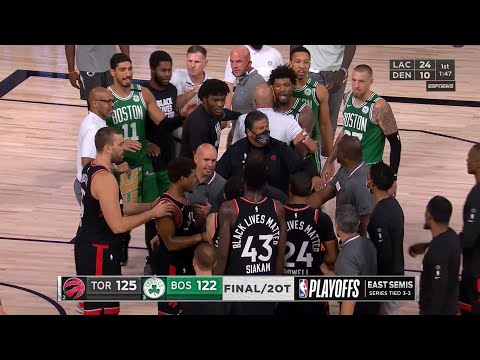 Marcus Smart, Norman Powell jawing at each other nearly causes mosh pit after Game 6
