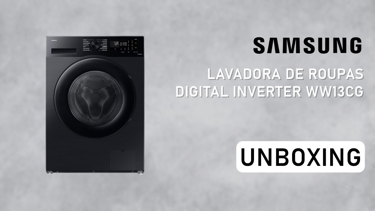 Lavadora de Roupas SAMSUNG Digital Inverter 13Kg WW13CG - UNBOXING