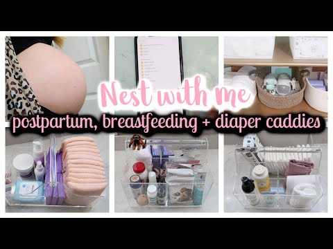 NEST WITH ME | POSTPARTUM BASKET, BREASFEEDING BASKET, DIAPER CADDY | Tara Henderson