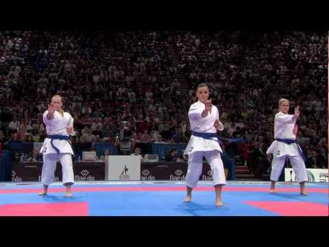 (2/2) Bronze Female Team Kata Egypt vs Spain. WKF World Karate Championships 2012