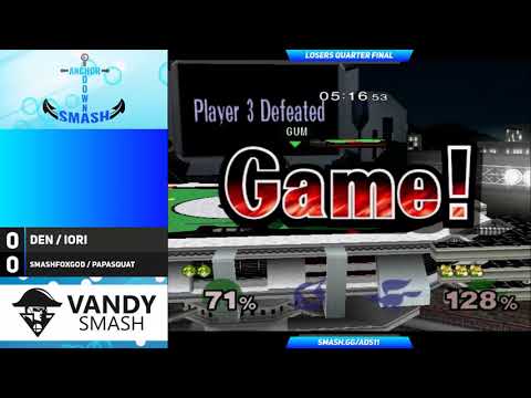 ADS 11 - Melee Doubles - Den/Iori (Green) VS Smashfoxgod/PapaSquat (Blue) - Losers Quarters
