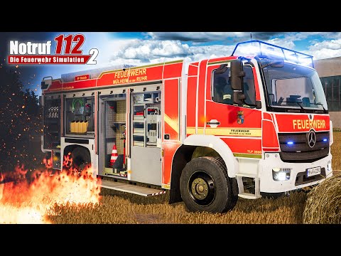 NOTRUF 112 #22: Strohballen in Brand: Brandausbreitung auf das Feld? | Feuerwehr Simulation 2