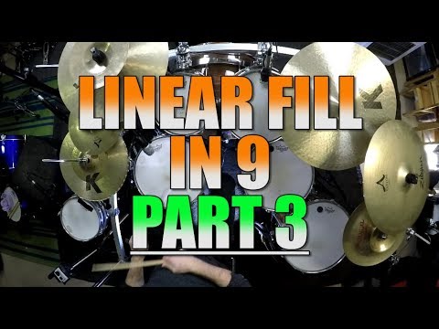 Drum Lessons - Linear Pattern Of 9 - Part 3