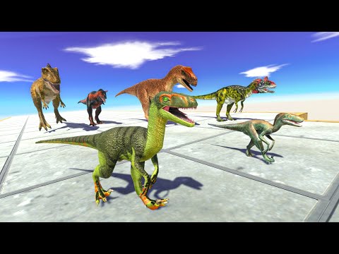 CARNIVORE NEIGHBORS attack CARCHARODONTOSAURUS ARBS - Animal Revolt Battle Simulator