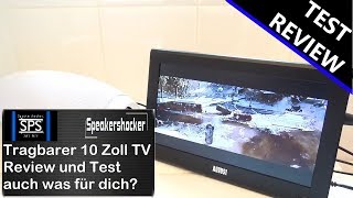 August DA100D Analog Digital Camping portable TV Mediaplayer Review Test