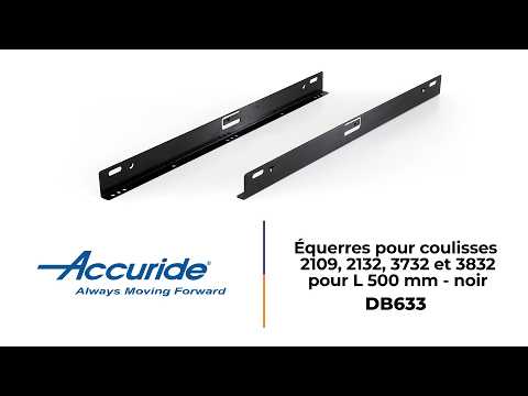 Équerres 633 XX pour coulisses 2109, 2132, 3732 et 3832-zingué noir ACCURIDE