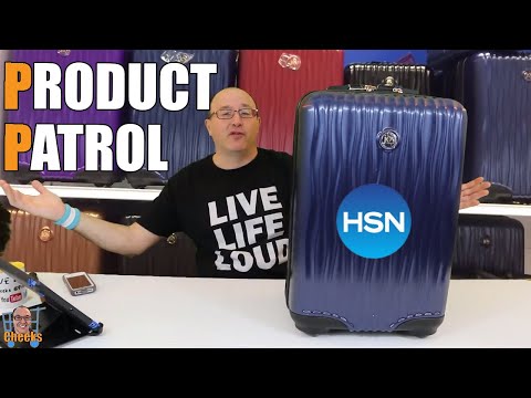 HSN Joy Mangano Travel Carry On: Metallic Set E Lite Travel with Spin Wheels