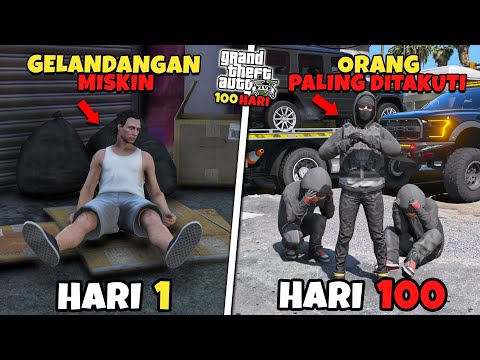 100 Hari di GTA 5 Dari Gelandangan Miskin Sampai Jadi Orang Yang Paling Ditakuti - GTA 5 MOD