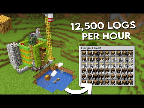 Minecraft Easy Multi Log Tree Farm - Birch, Oak, Spruce, Jungle