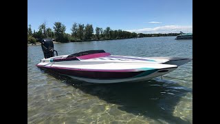 Cougar 21 MTR Tunnel W/ 300 Merc 90 mph boat rip