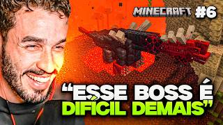EXPLORANDO O MAPA VOANDO E A LUTA CONTRA O DINOSSAURO DA LAVA! - MINECRAFT #6