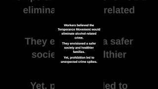 Workers believed the Temperance Movement would eliminate alcohol-related crime.