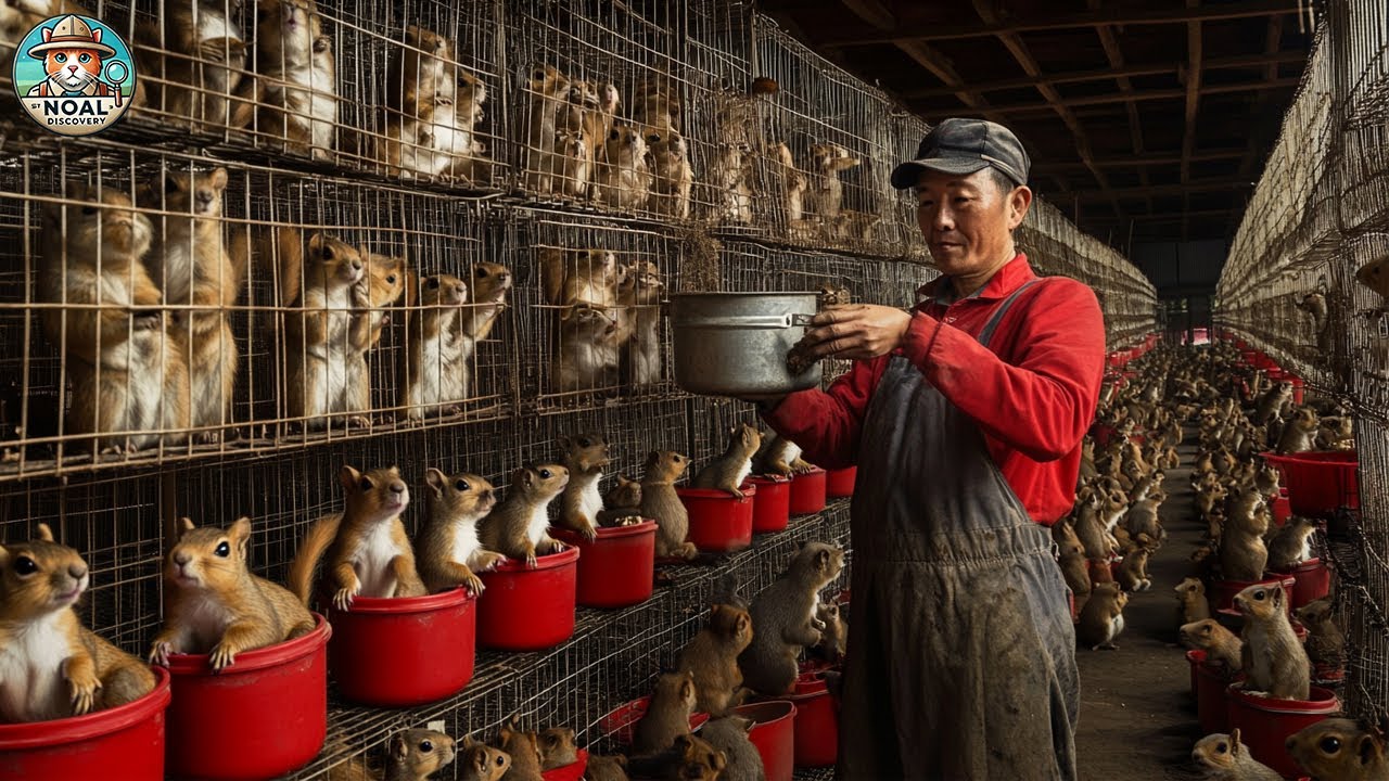 SQUIRREL Farm - How Chinese Farmers Raise Millions Of Squirrels🐿️