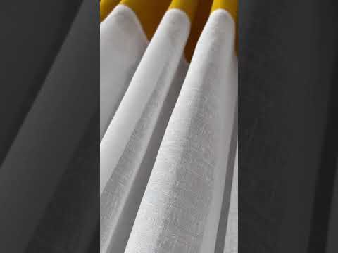 Миниатюра изображения товара Гардина Ника Зварико 777175 400x175-125 (белый/горчичный 12)