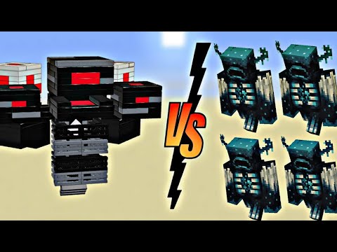 MINECRAFT WARDEN VS HARBINGER FIGHT||MINECRAFT BATTLE OF BOSES||