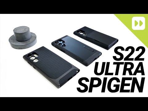 Dėklas Spigen THIN FIT GALAXY S22 ULTRA Juodas video