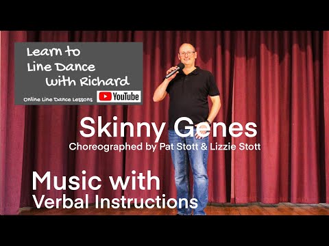 ABSOLUTE BEGINNER LINE DANCE LESSON 70 - Skinny Genes - Part 2 - Music with verbal instruction