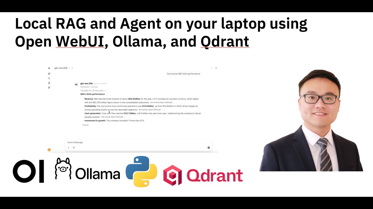 Local RAG and Agent on your laptop using Open WebUI, Ollama, and Qdrant