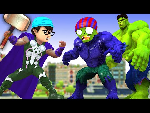 Avengers Team NickHulk Hero vs Team Giant Zombie CHOO CHOO CHARLES rescue Police - Scary Teacher 3D