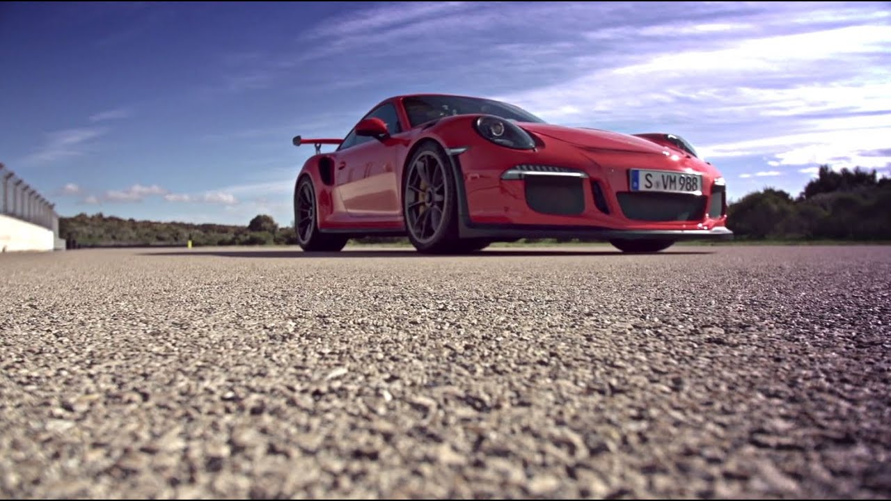 The new Porsche 911 GT3 RS on the Nardo test track.