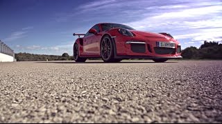 The new Porsche 911 GT3 RS on the Nardo test track.