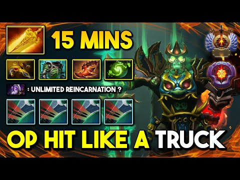 OP HIT LIKE A TRUCK CARRY Wraith King 15Mins DPS Burn Radiance Item Build 100% Impossible to Stop