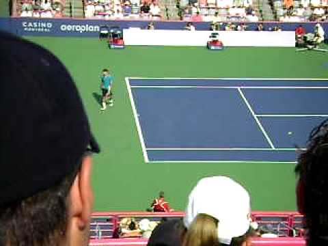 Federer serving: two points vs Tsonga (Montreal QF 2009)