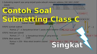 Contoh Soal Menghitung Subnetting Kelas C - Jaringan Komputer