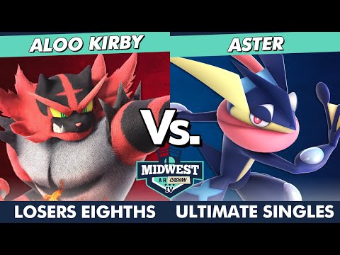 Midwest Arcadian IV Losers Top 8 - Aloo Kirby (Incineroar) Vs. Aster (Greninja) SSBU Ultimate