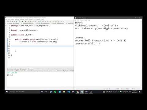 Atm Problem Problem Code Hs08test Codechef Practice Beginner