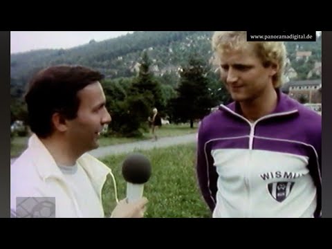 Visiting BSG Wismut Aue in August 1985: European Cup matches are being played again in the Erzgeb...