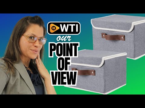 Lucky Monet Storage Bins Boxes with Lids 2 Pack Decorative Storage Boxes Collapsible Fabric Storage Basket Containers Lidded Storage Cube for Organizing Closet Home Office - WTI product video review