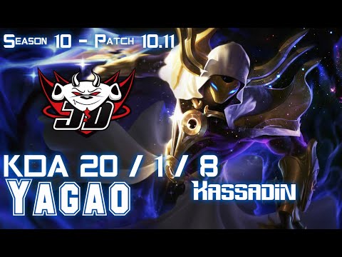 JDG Yagao KASSADIN vs AKALI Mid - Patch 10.11 KR Ranked