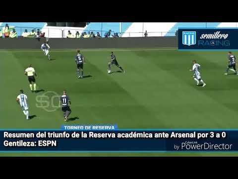Torneo de Reserva - Racing Club 3-0 Arsenal - Resumen